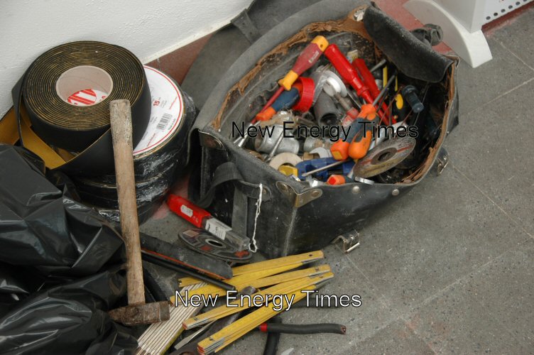 Tools used by Rossi's plumber to work on the E-Cats. (Photo: S.B. Krivit)