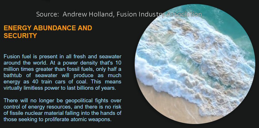 Public claims by Andrew Holland, spokesman for Fusion Industry Association, Dec. 1, 2020